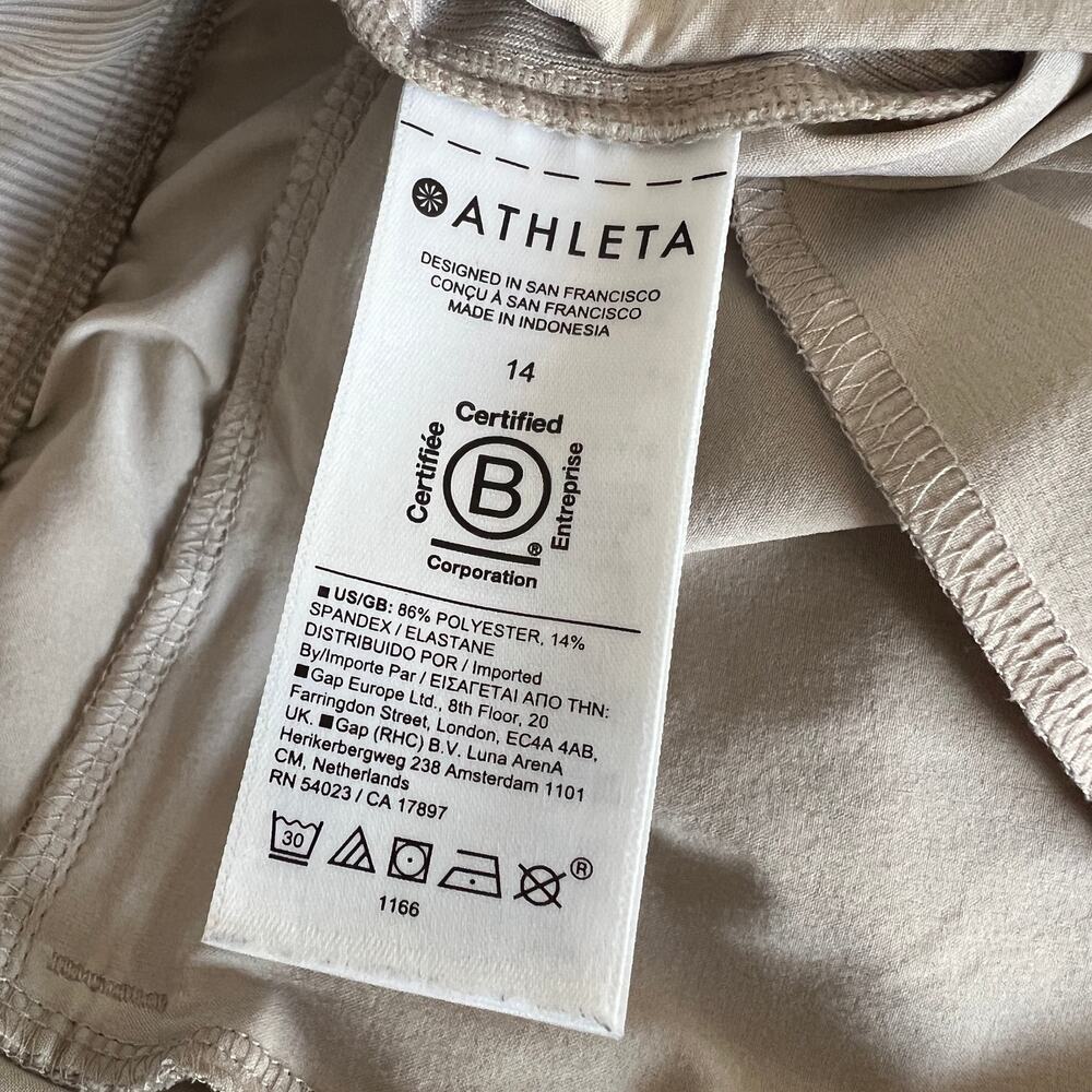 Athleta Brooklyn Mid Rise Ankle Pants Women's Size 14 Abalone Cropped Tapered - Picture 12 of 13